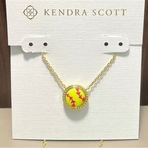 Kendra Scott Softball Gold Short Pendant Necklace